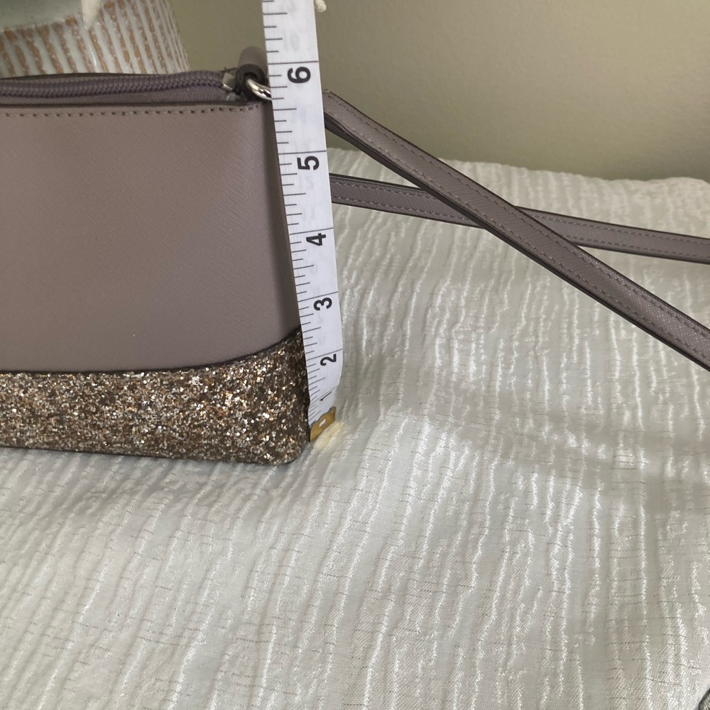 1. Kate Spade Glitter Crossbody Bag – Taupe Gold - Picture 8 of 12